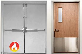 Fire Rated Steel Door and Wood Entry Door