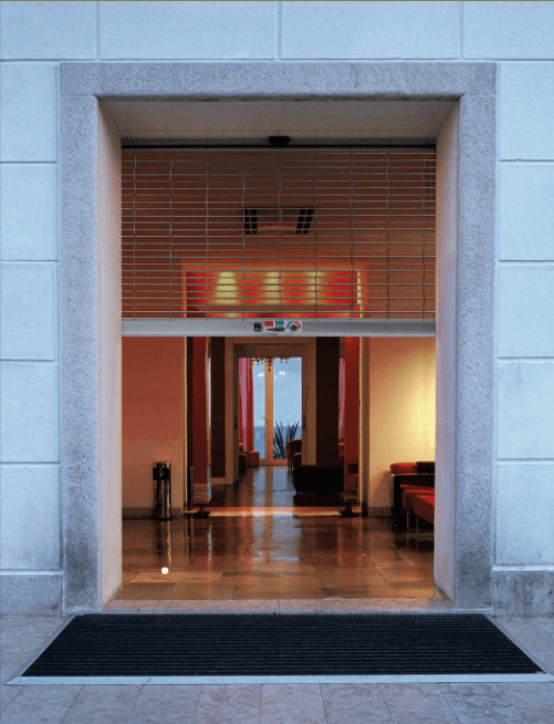 Hotel Door with Security Grille